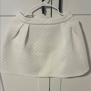 Fashion Union Cream Quilted Mini Skirt